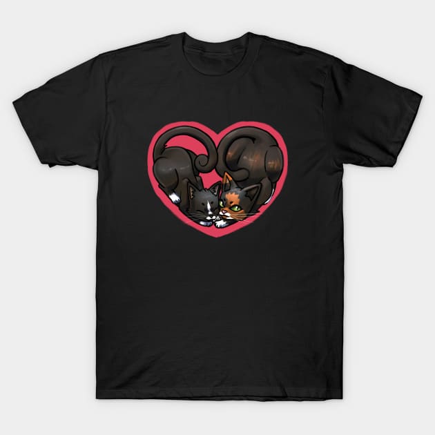 Tetra and Butters Heart T-Shirt by nadychan